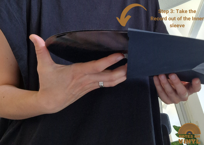 how to take vinyl out of sleeve Take the Record out of the Inner sleeve